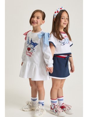 HELLO KITTY GONNA SET - Μπλουζάκι με στάμπα - bianco/blu