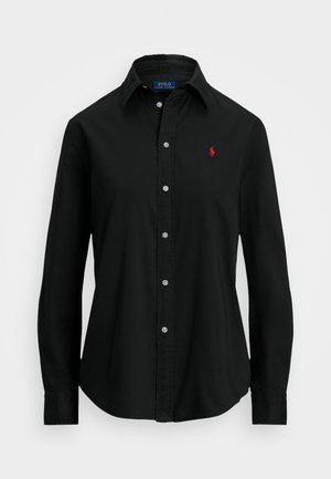 Polo Ralph Lauren LONG SLEEVE BUTTON FRONT SHIRT - Blus - black