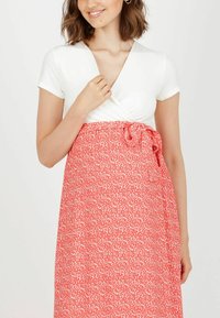 Attesa Maternity FEDERICA-MATERNITY NURSING MIDI - Vapaa-ajan mekko - coral red