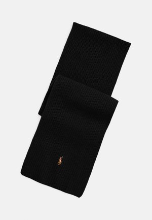 Polo Ralph Lauren, RIB KNIT WOOL BLEND SCARF - Sciarpa - polo black