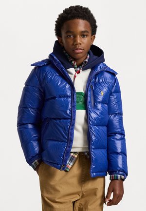 GLOSSED DOWN HOODED JACKET - Tolldzseki - classic azure