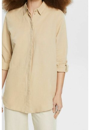 Overhemdblouse - mottled beige