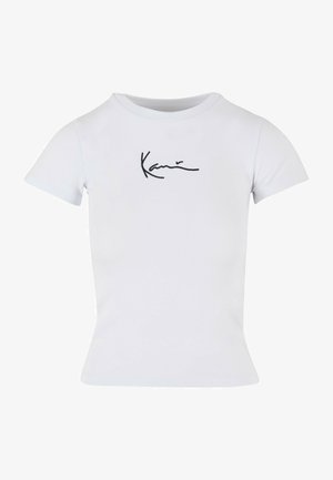 Karl Kani SMALL SIGNATURE ESSENTIAL TIGHT - Pamata T-krekls - white
