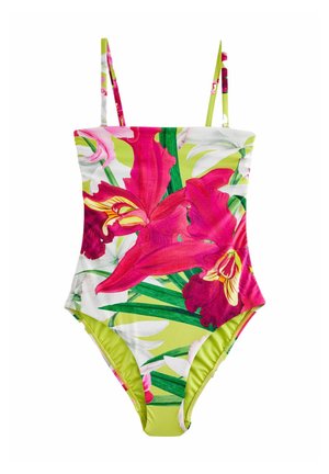 TUMMY CONTROL - Costume da bagno - kew collection lime green pink floral