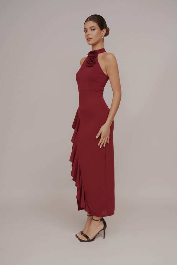 ALLIE ROSE RUFFLE DRESS - Cocktail dress / Party dress - berry wine3