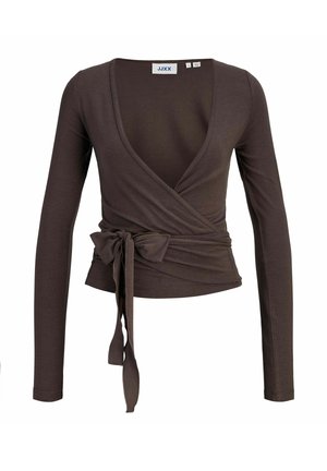 JXLUNA - Tops ar garām piedurknēm - seal brown