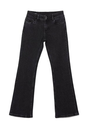 DARTED PALAZZO - Jean flare - mottled light grey