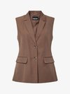 PCBLOSSOM BLAZER VEST - Γιλέκο - coffee quartz