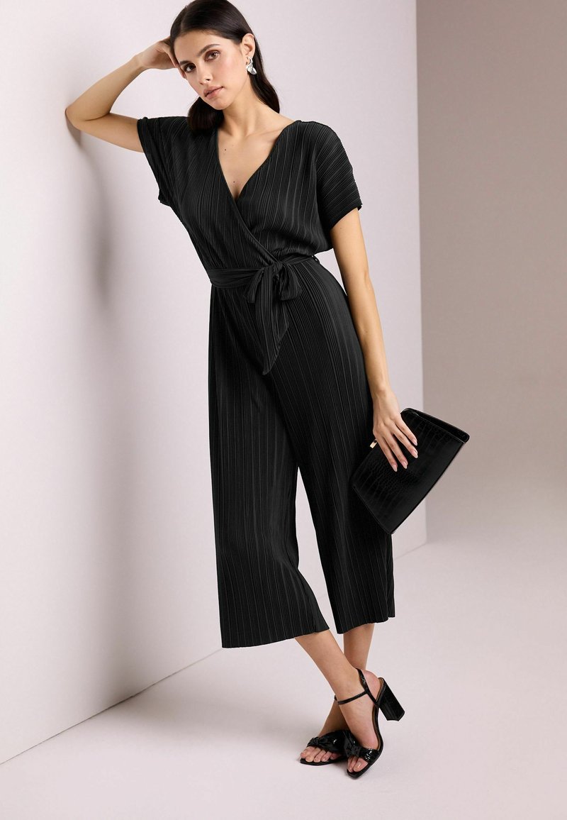 Next SHORT SLEEVE WIDE LEG PETITE - Overal - black