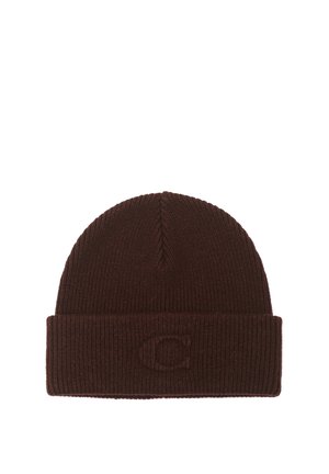 COACH, COACH EMBOSSED C KNIT BEANIE - Bonnet - dark brown