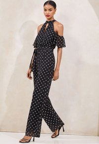 Lipsy REGULAR FIT - POLKA DOT COLD SHOULDER - Overal - blue/white