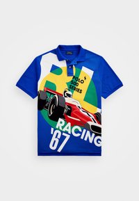 Classic Fit Mesh Graphic Polo Shirt - Pólóing - blue/multi-coloured