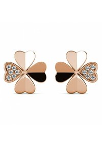 CLOVER PETAL  - Boucles d'oreilles - couleur or rose / cristal