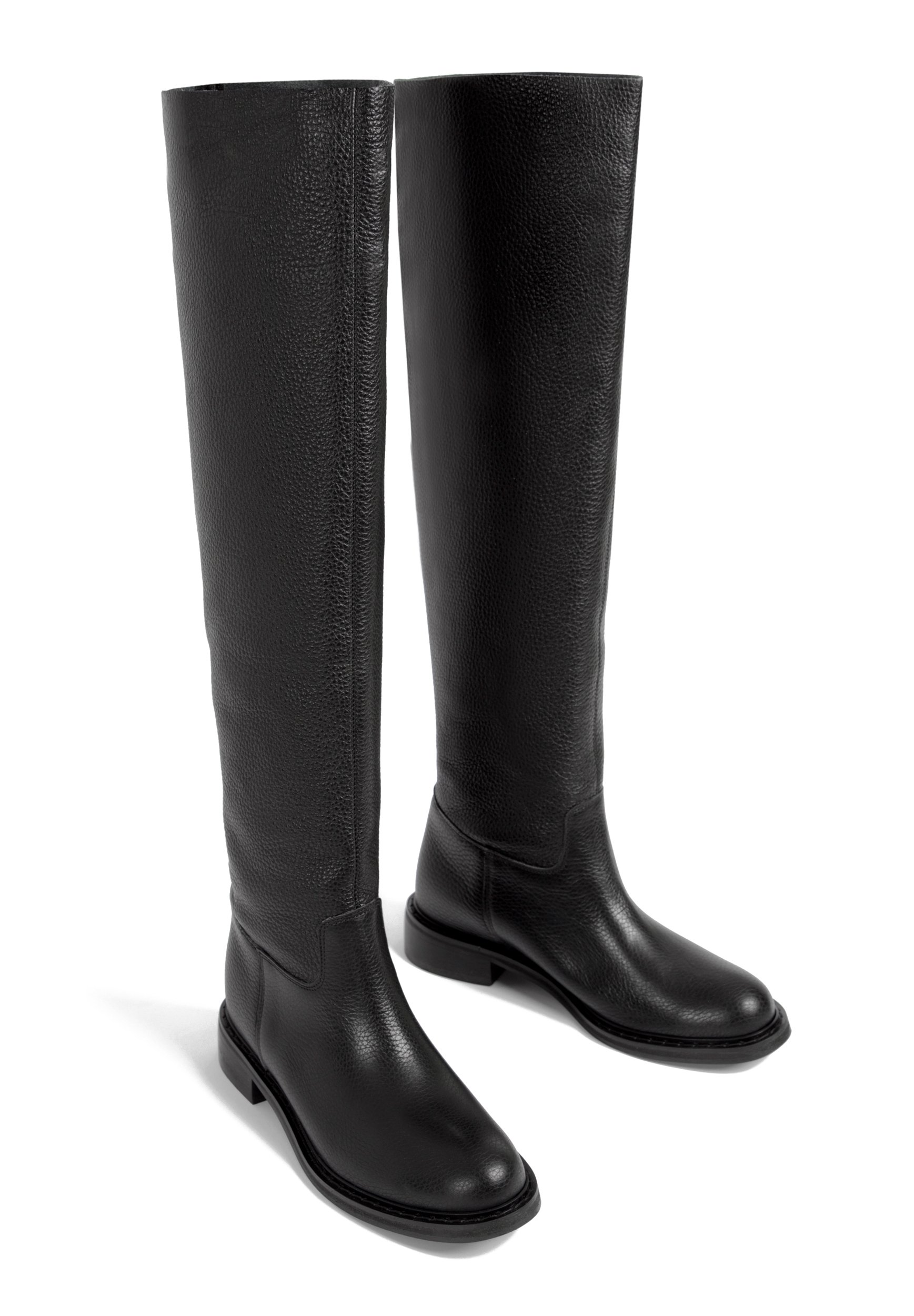 Nine West Andone Stivali Sopra Il Ginocchio Donna - Nero 001, Tacco 22 Cm, Punta Rotonda, Chiusura Zip, Taglia 36 EU