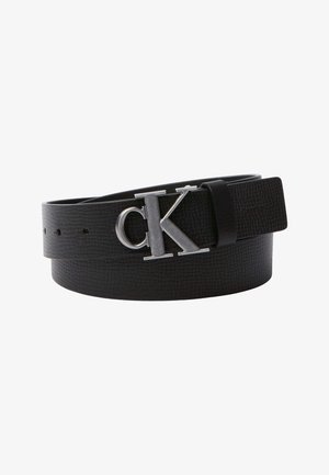 Calvin Klein Klassiske belter - black/antique silver-coloured