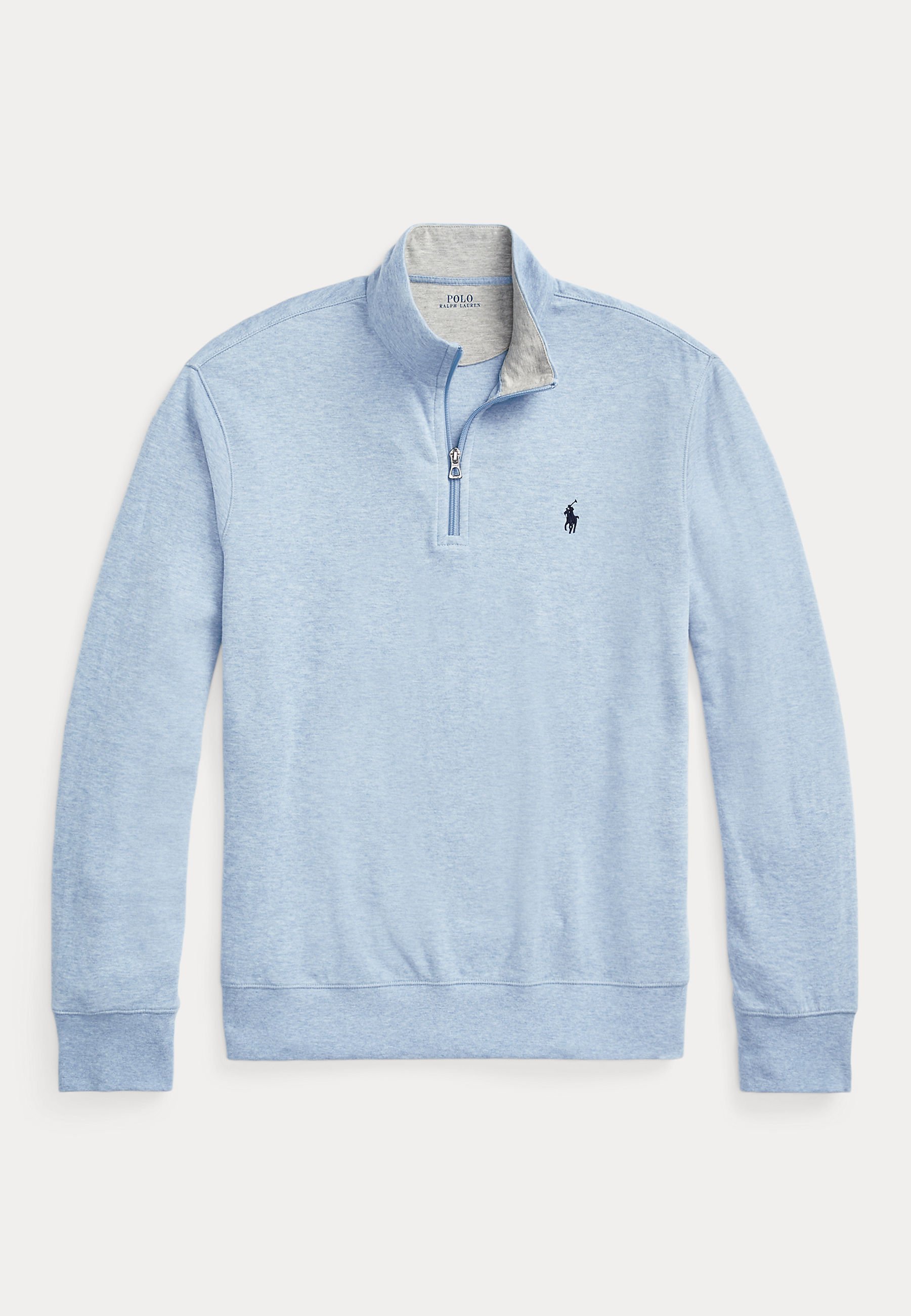 Polo Ralph Lauren LUXURY JERSEY QUARTER-ZIP - Camisola - isle