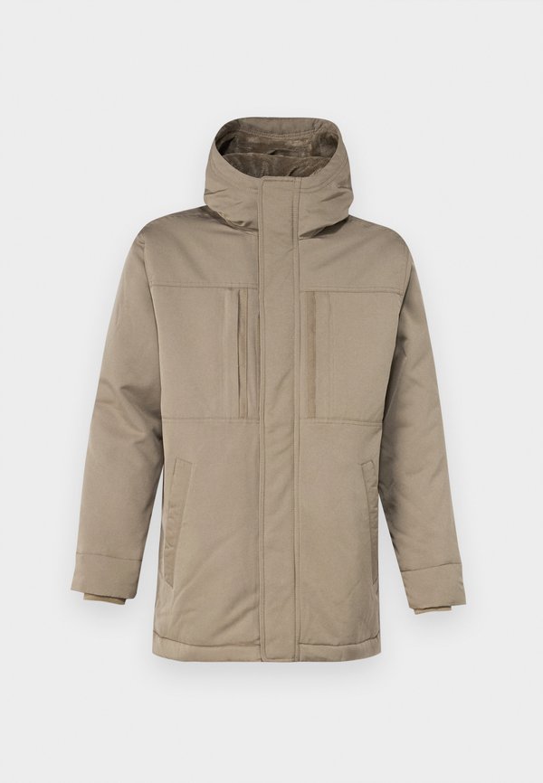 Faux Fur-Lined Parka - Parka - tan4