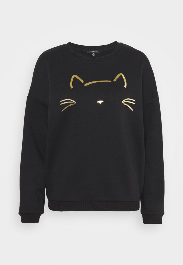 CAT PRINTED - Sudadera - black