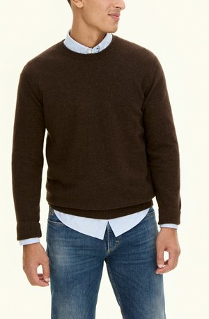 LUKE ROUNDNECK - Neule - dusk brown