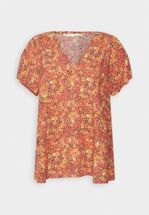 edc by Esprit BLOUSE - Trükipildiga T-särk - coral orange