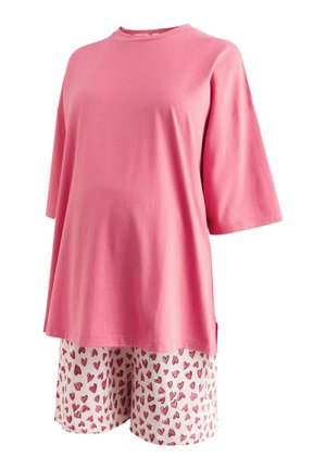 REGULAR FIT - MATERNITY SHORT SET  - Nachtwäsche Set - pink heart