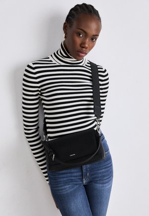 Calvin Klein SHOULDER BAG MONO - Handbag - classic mono black