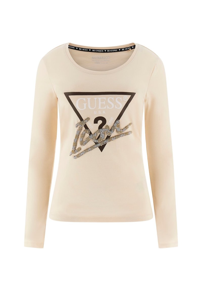 Guess LOGO ICON Camiseta de manga larga creme/beige