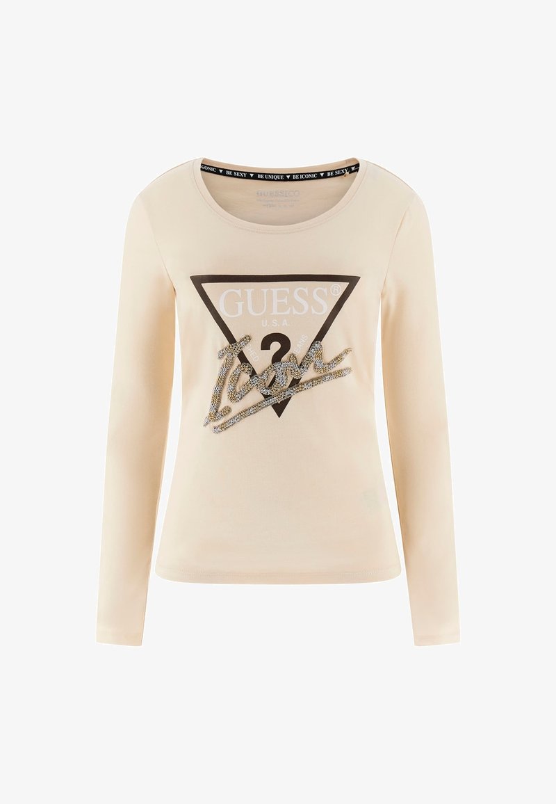 Guess LOGO ICON Camiseta de manga larga creme/beige