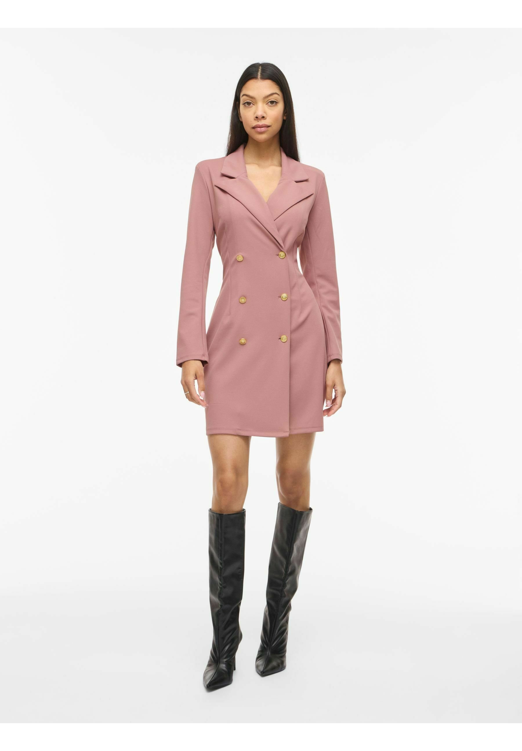 dusty pink dresses for wedding Dusty Pink Solid Blazers main image 0