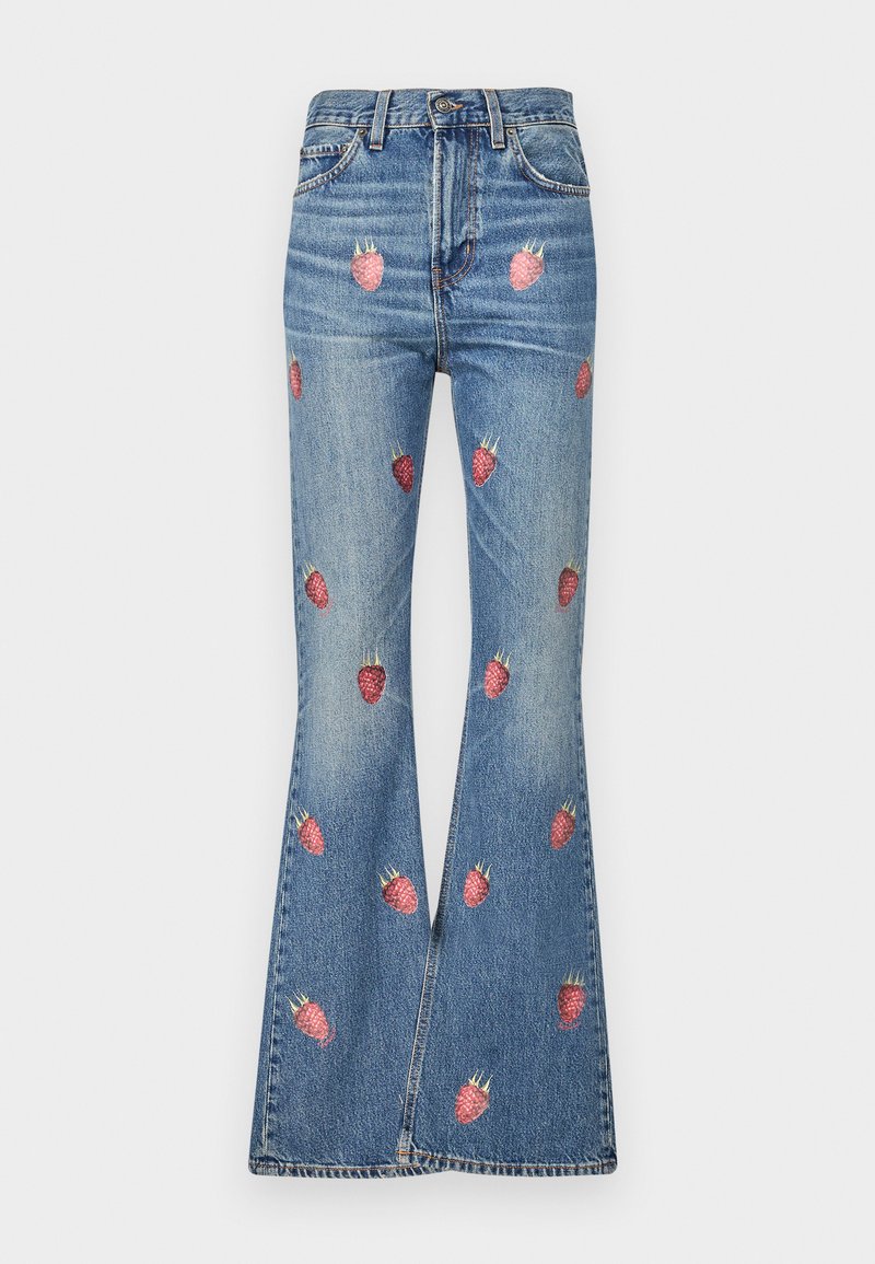 Fiorucci RASPBERRY PRINT - Jean bootcut - medium blue/denim bleu ...