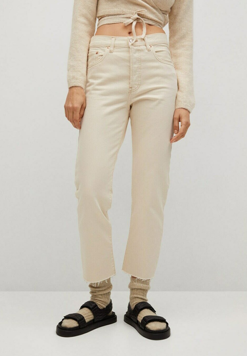 Mango HAVANA - Straight leg jeans - ecru/off-white - Zalando.co.uk