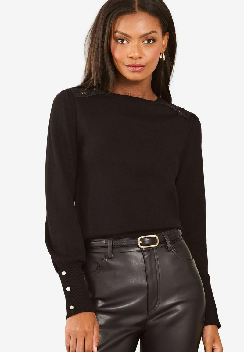 Lipsy SCALLOP - REGULAR FIT - Pullover - black