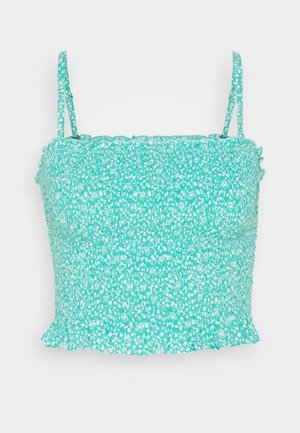 Hollister Co. BARE SMOCKED PEPLUM - Viršus - green