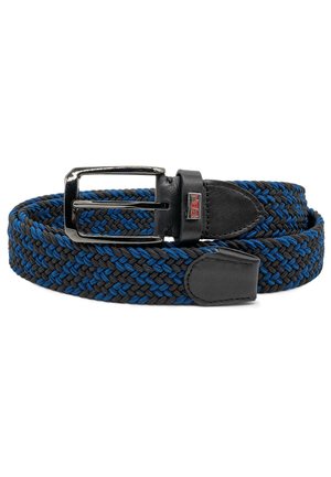 Gevlochten riem - schwarz blau
