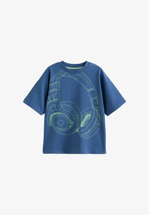 Next SHORT SLEEVE GRAPHIC STANDARD - T-shirts print - blue headphones