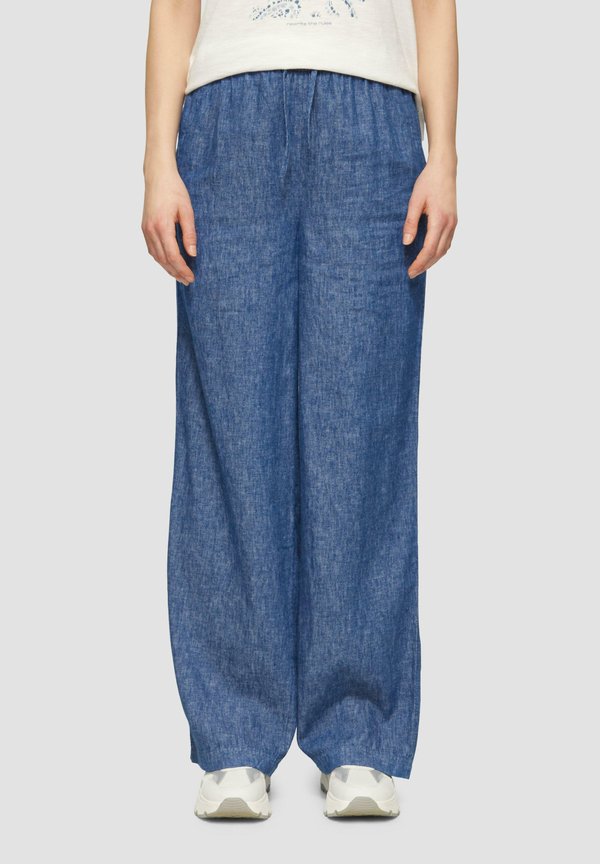 WIDE-LEG-AUS IN -OPTIK - Wide Leg - blau