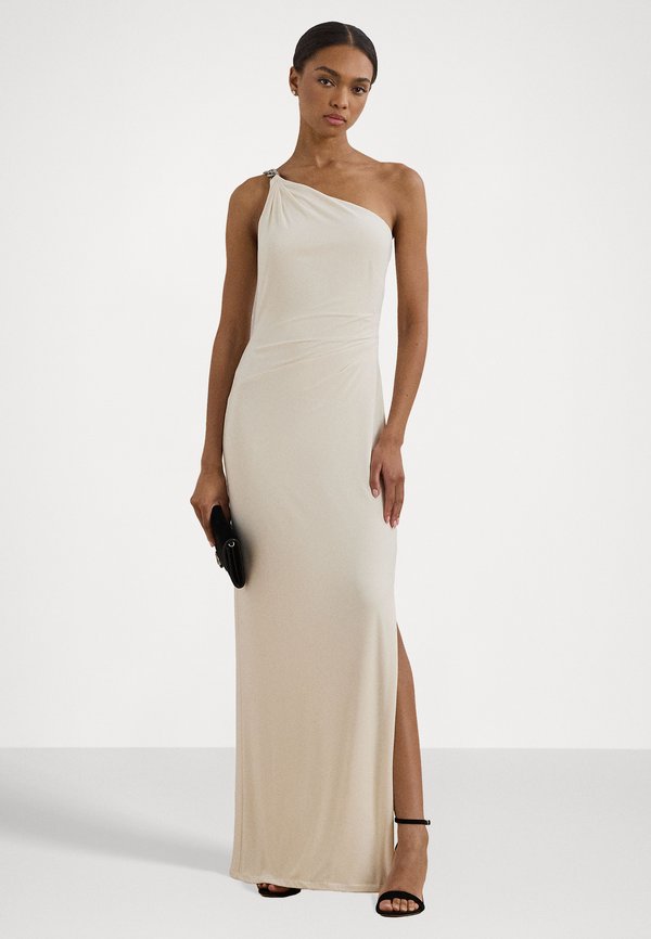 JERSEY ONE SHOULDER GOWN - Occasion wear - mascarpone cream2