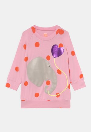 ELLEN ELEPHANT POLKA DRESS - Vestito di maglina - pink/red