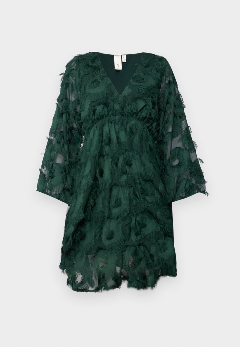 YAS Cocktailjurk donkergroen