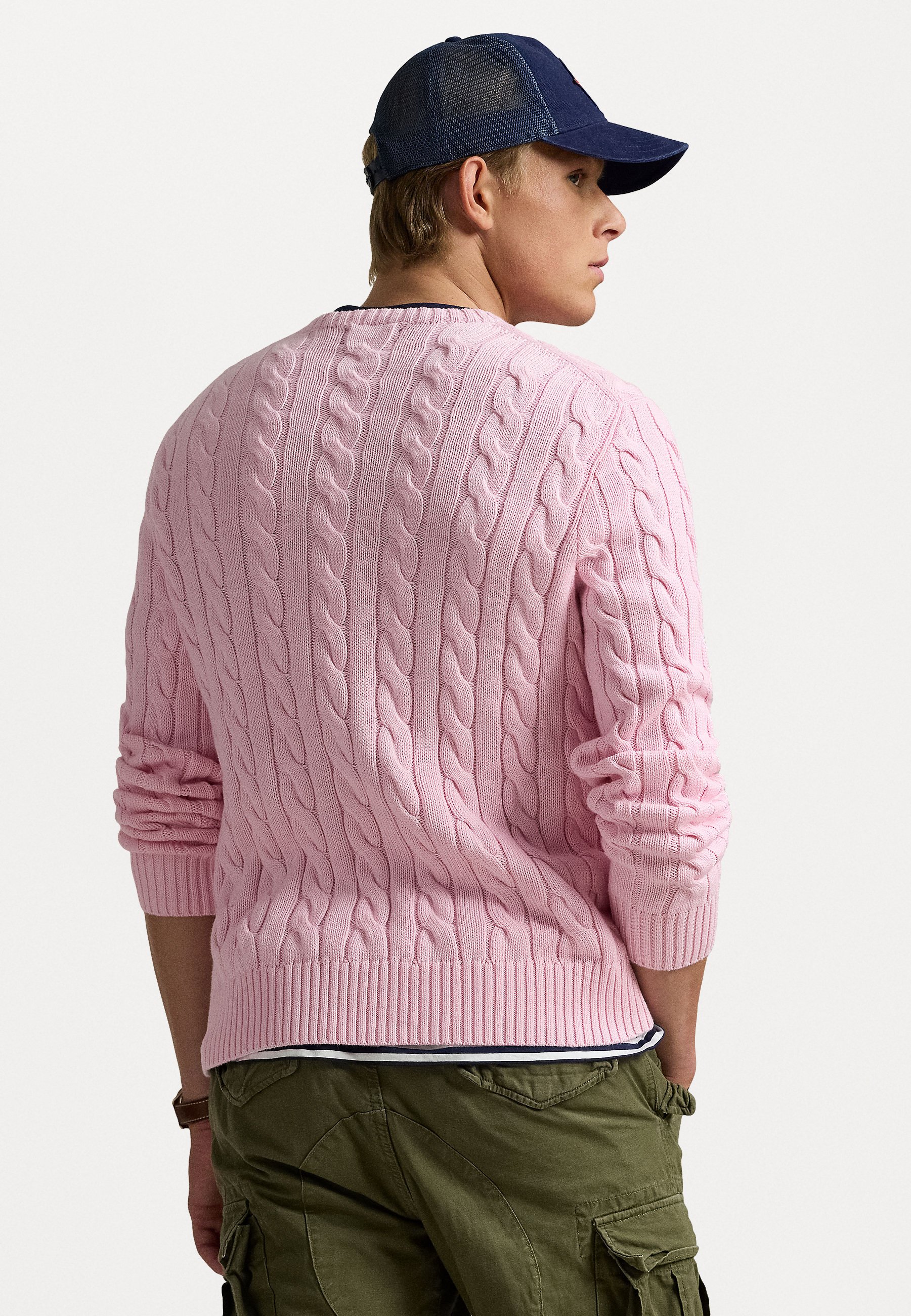 Polo Ralph Lauren CABLE KNIT COTTON SWEATER - Jumper - carmel pink