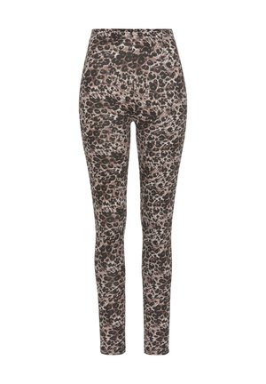 Legging - schwarz mit leodruck