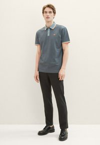 TOM TAILOR Pólóing - navy grey mint twotone
