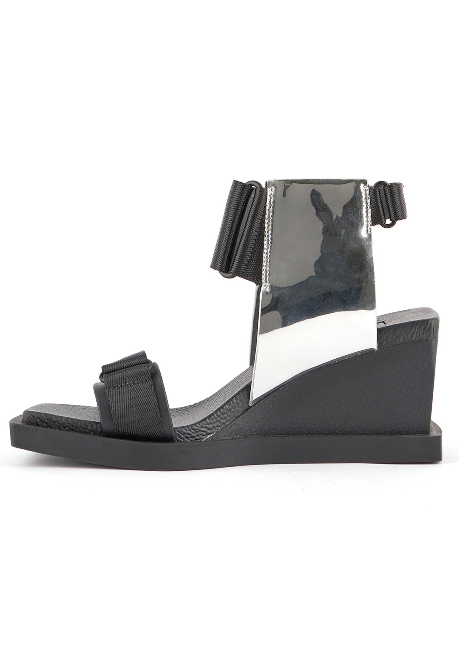 United Nude KO MID - Keilsandalette - mirror silver/silberfarben 