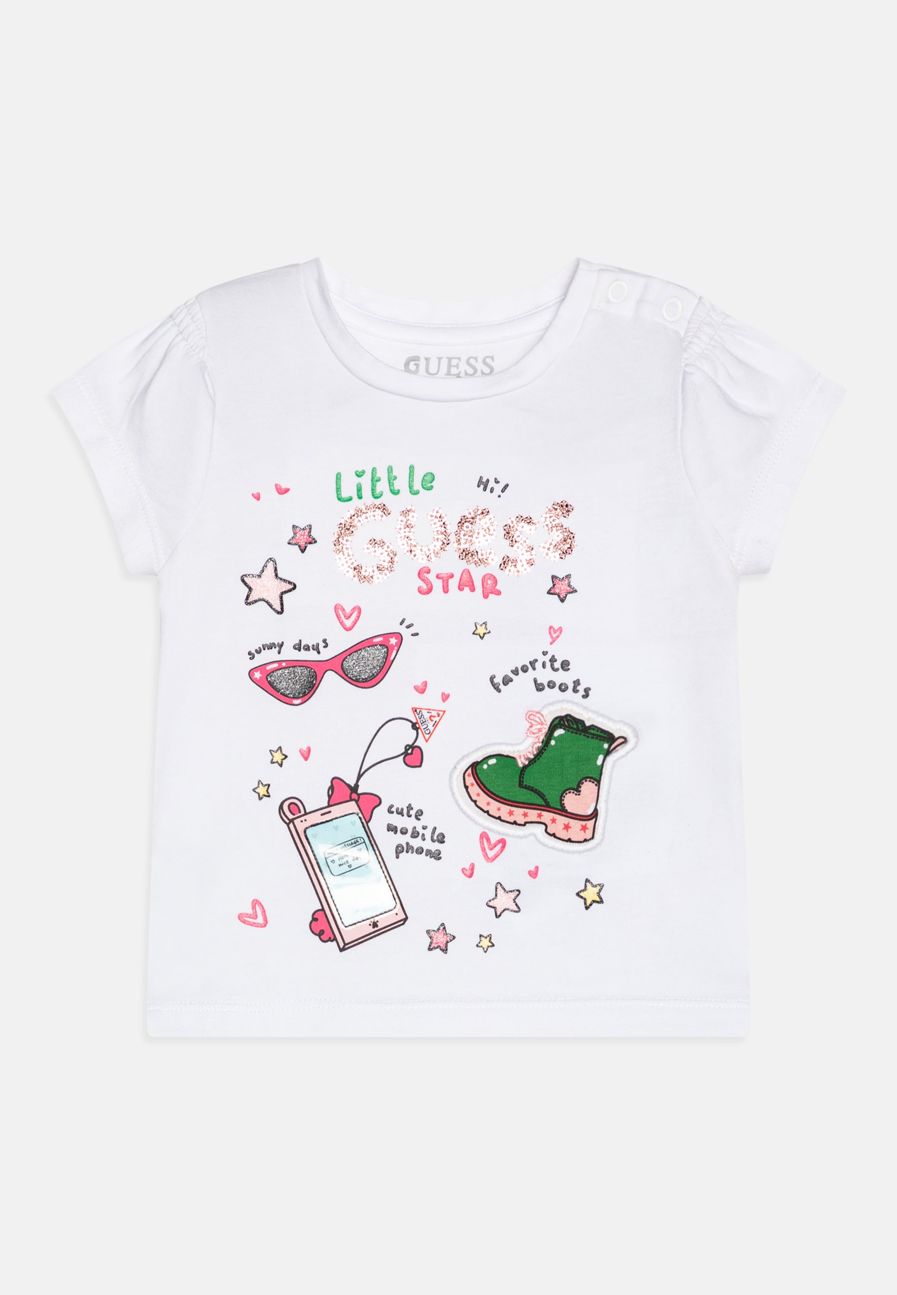 Guess TODDLER Print T-shirt pure white/white
