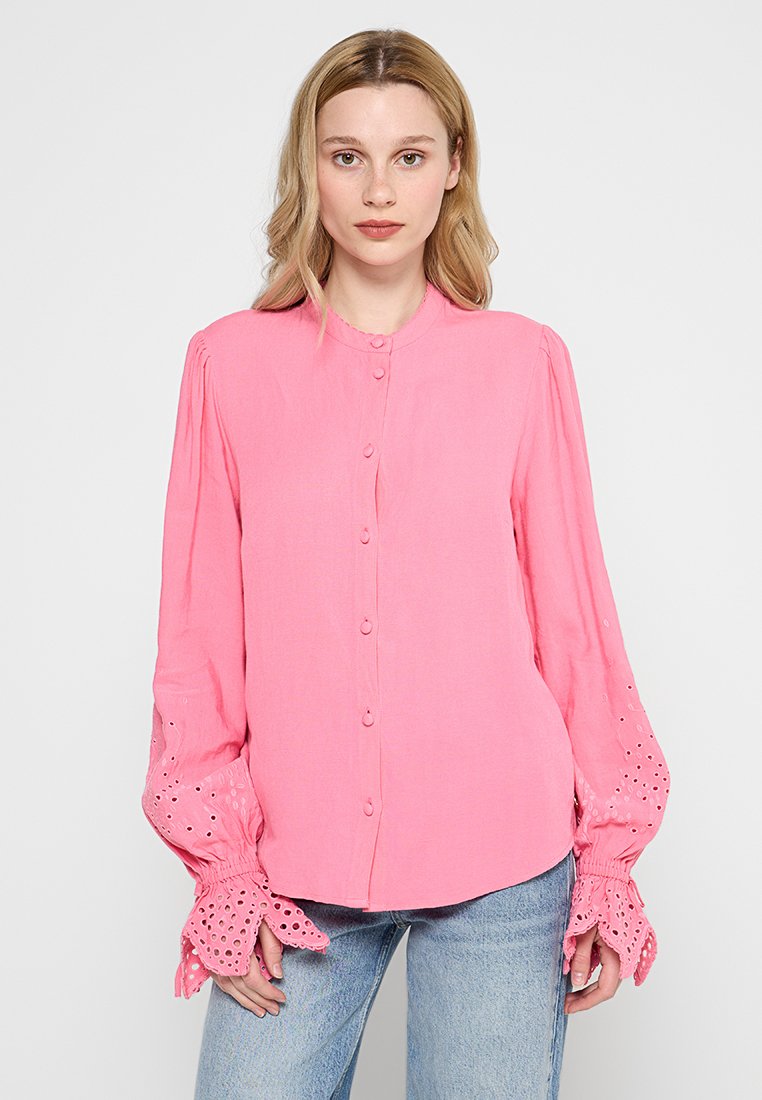 Fabienne Chapot Overhemdblouse donkerroze Fabienne Chapot Overhemdblouse donkerroze