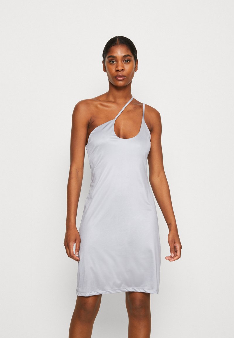 HOSBJERG JUNA ASTA GRID DRESS Jersey dress grey/silvercoloured Zalando.ie