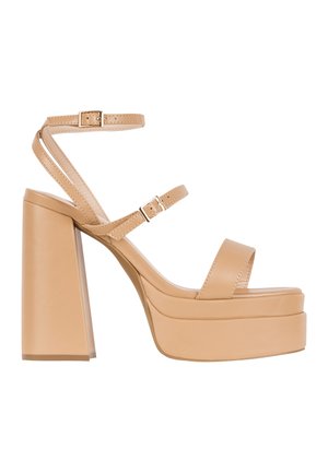 WJS R.36 - KOMFORTOWE  - Sandalen met hoge hak - beżowe