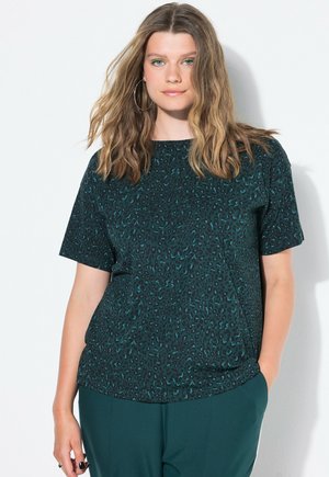 Print T-shirt - midnight green