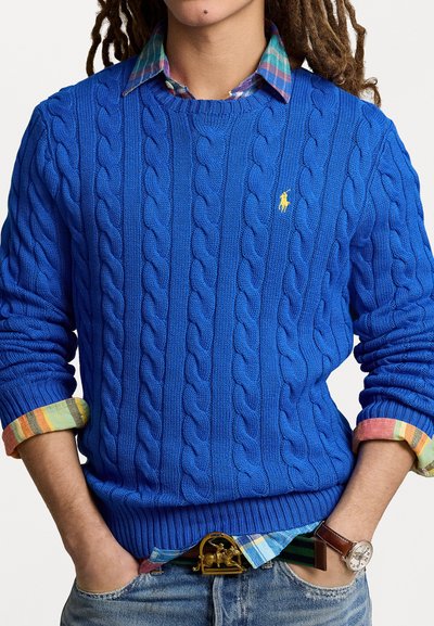 Polo Ralph Lauren CABLE-KNIT COTTON JUMPER - Pullover - heritage blue