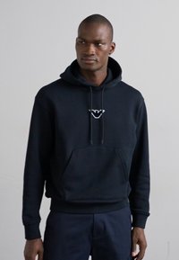 Emporio Armani FELPA - Felpa con cappuccio - blu navy